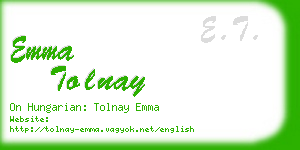 emma tolnay business card